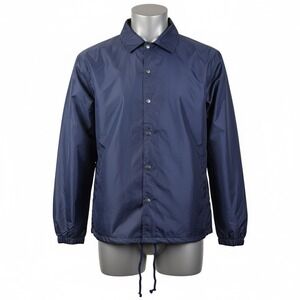 City Streets Lightweight Windbreaker Men Size XL Navy Button Urban